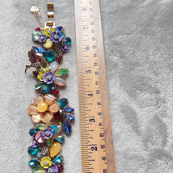 Betsey Johnson Jewelry - Betsey Johnson Spring Ahead hummingbird floral bracelet — circa 2011 - NWT